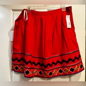 Pomelo Embroidered Hem
Fit & Flare Pleated RedSkirt XL Stitch
Fix NWT